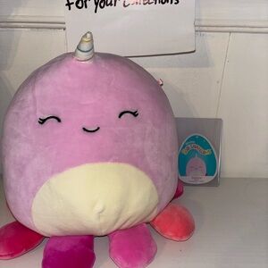 Squishmallow Davina the Octopus Stuffed Animal Plush NWT 8" Kellytoy Pink